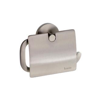 Smedbo L3414N 6 in. Lidded Toilet Paper Holder in Brushed Nickel from the Loft Collection